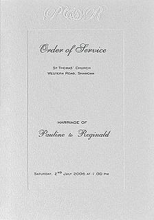 Order of service