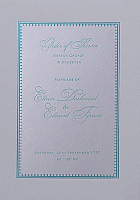 Menu/Order of Service
