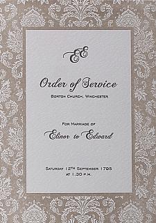 Menu/Order of Service
