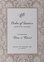 Menu/Order of Service