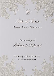 Menu/Order of Service