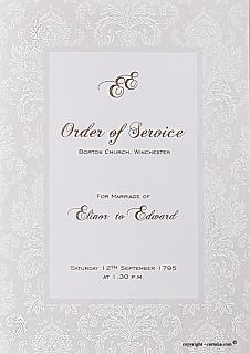 Menu/Order of Service
