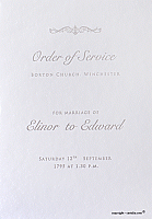 Menu/Order of Service