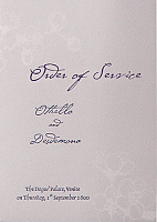 Order of service
