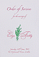 Order of service