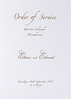 Order of service