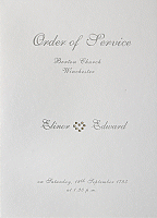 Order of service