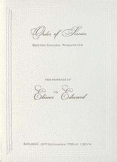 Order of service