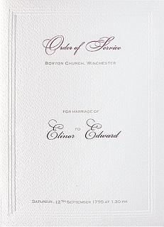 Order of service