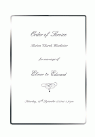 Order of service