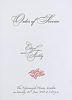 Order of service