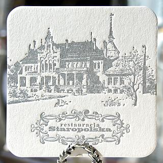 Pamiątkowe podkładki (wafle) pod piwo techniką letterpress