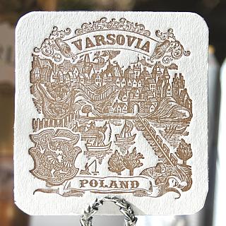 Pamiątkowe podkładki (wafle) pod piwo techniką letterpress