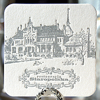 Pamiątkowe podkładki (wafle) pod piwo techniką letterpress