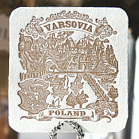 Pamiątkowe podkładki (wafle) pod piwo techniką letterpress