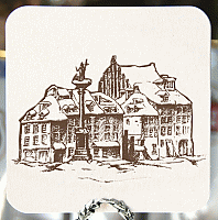 Pamiątkowe podkładki (wafle) pod piwo techniką letterpress