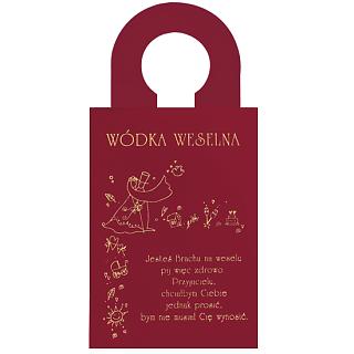 Komplet 10 zawieszek na wino ze złotym nadrukiem