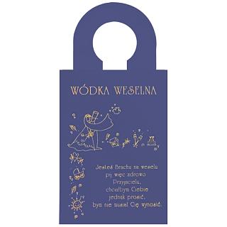 Komplet 10 zawieszek na wino ze złotym nadrukiem