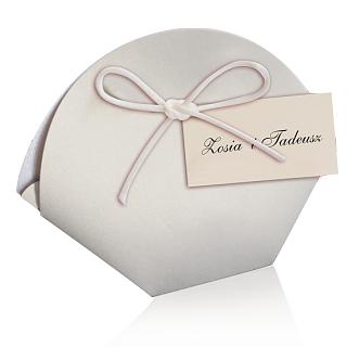 Torebeczka półokrągła z personalizowanym bilecikiem