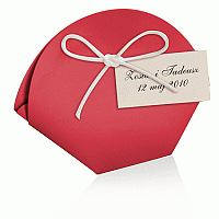 Torebeczka półokrągła z personalizowanym bilecikiem